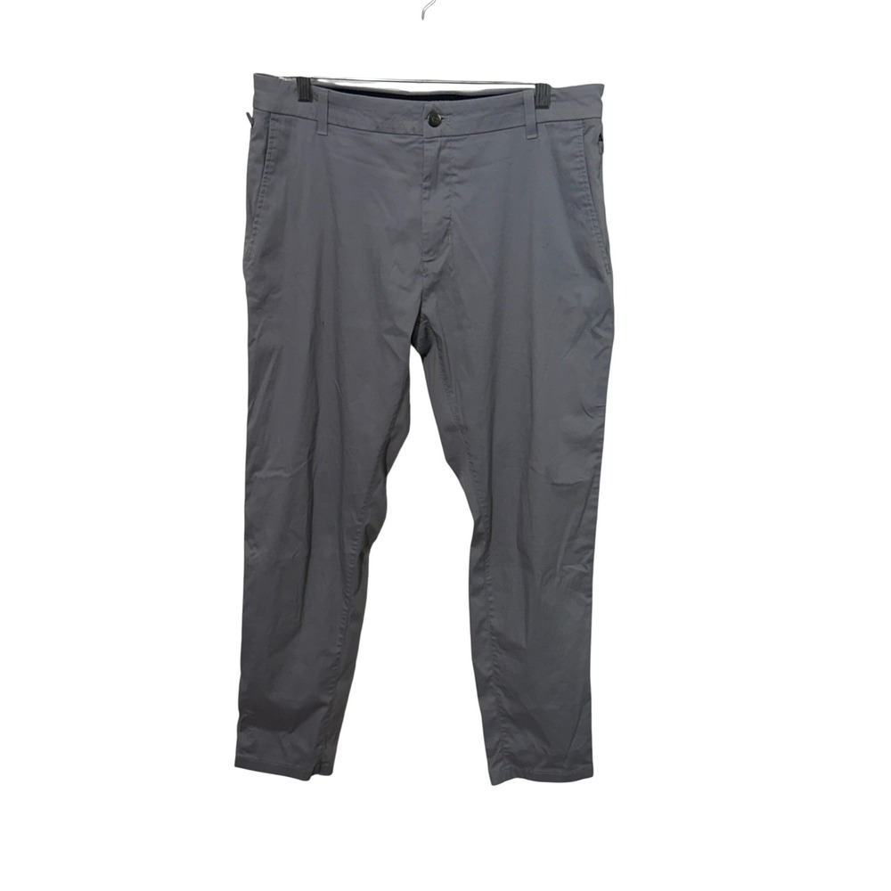 Birddogs Chino Pants Mens 34x30 Grey Stretch Cotton Blend Flat Front Tapered